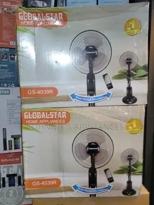 Globalstar GS-4039R Heavy-Duty Standing Fan With Remote Control
