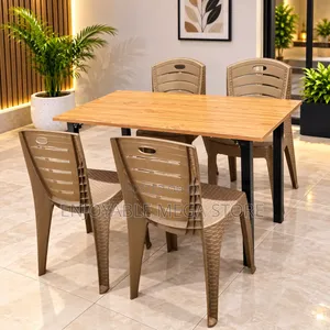 Restaurant Dining Wooden Table and Chairs