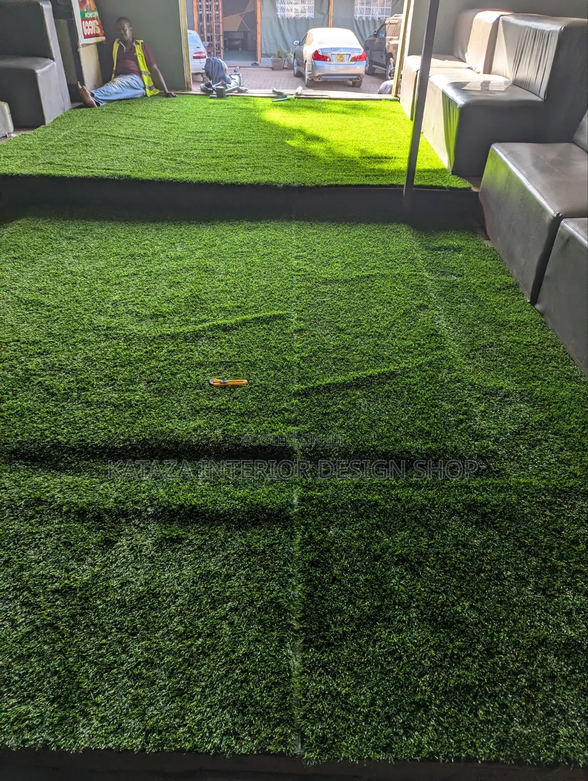 Dark Green Square Meter Grass Carpet