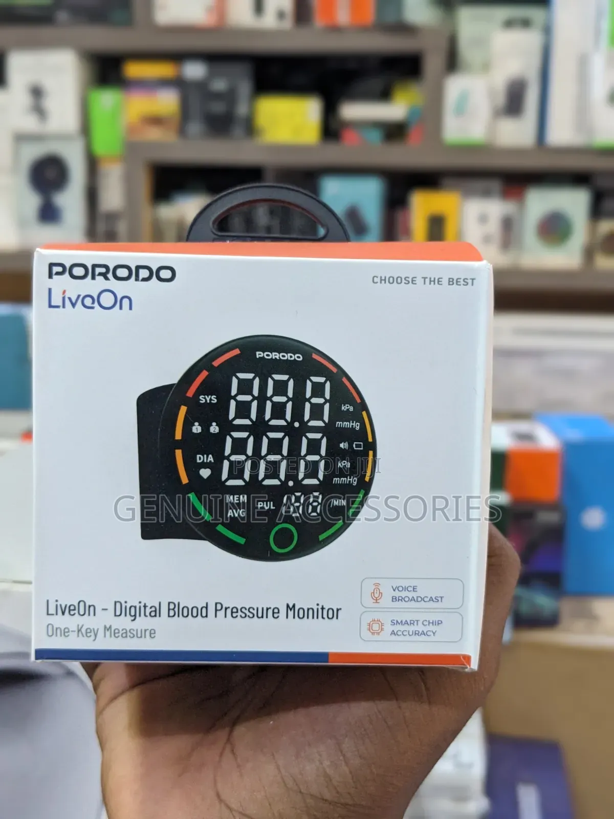 Porodo Liveon Rechargeable Wrist Blood Pressure Monitor