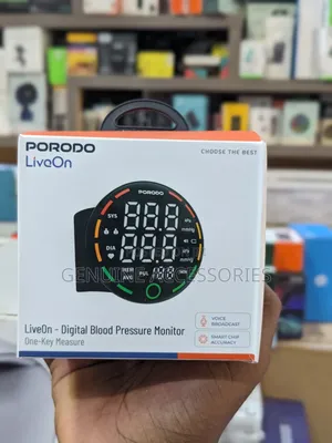 Porodo Liveon Rechargeable Wrist Blood Pressure Monitor
