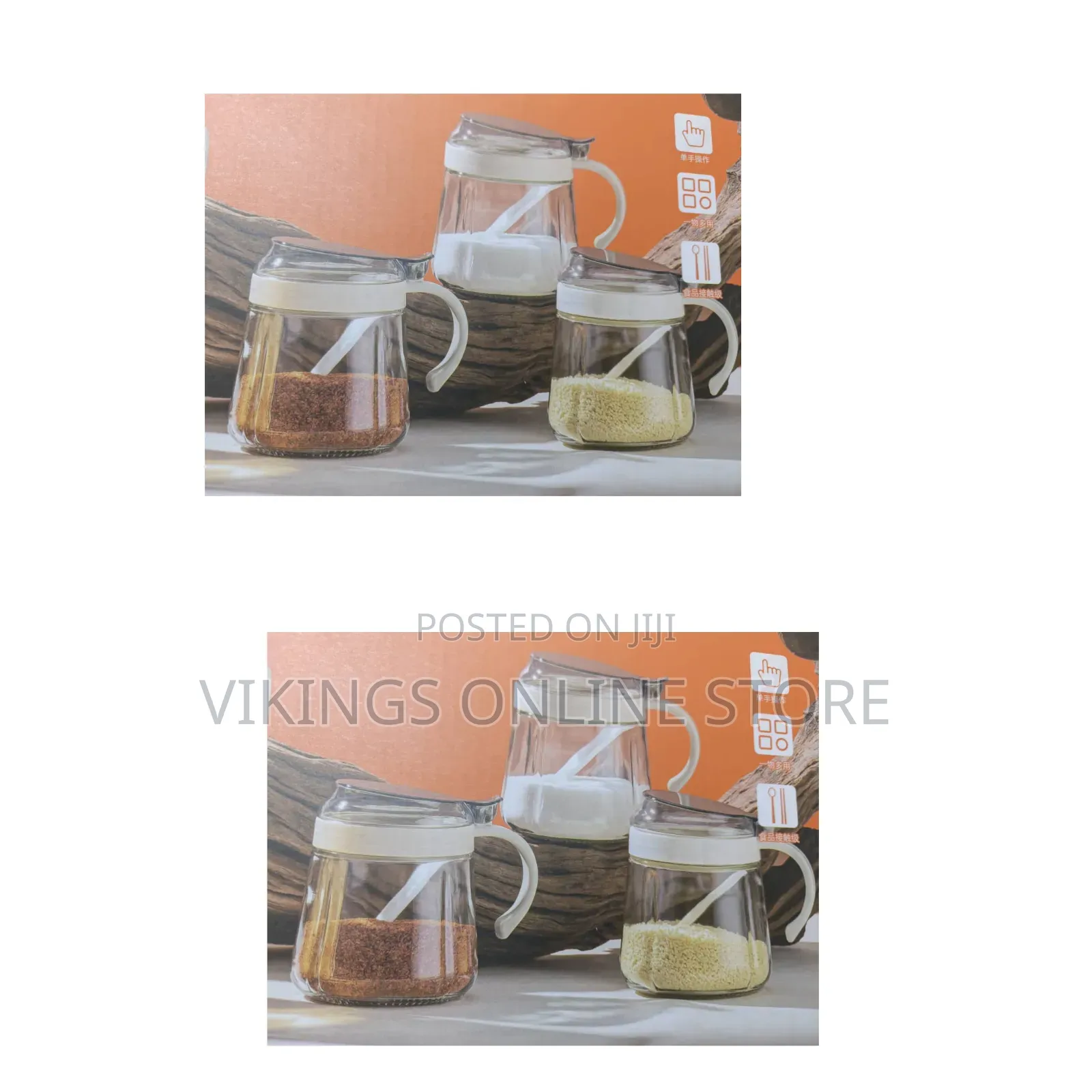 3 PCS 400mls Condiment Jars