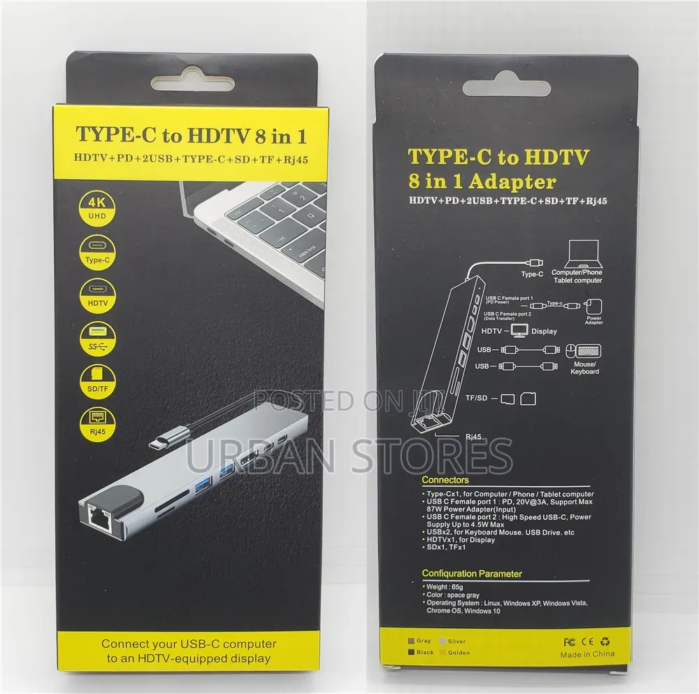 USB-C to HDTV Hub 8 in 1