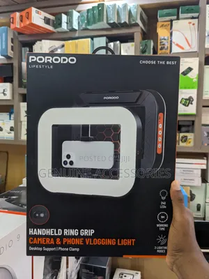 Porodo Handheld Ring Grip Vlogging Light