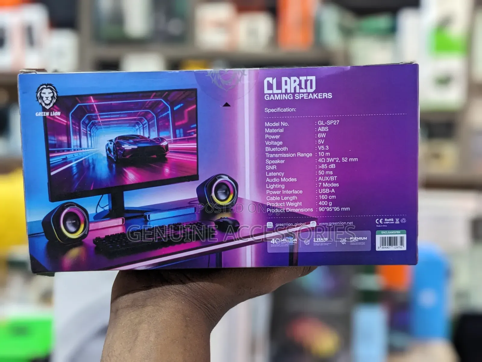 Green Lion Clario Gaming Speakers With Bluetooth 5.3 and AUX Mode