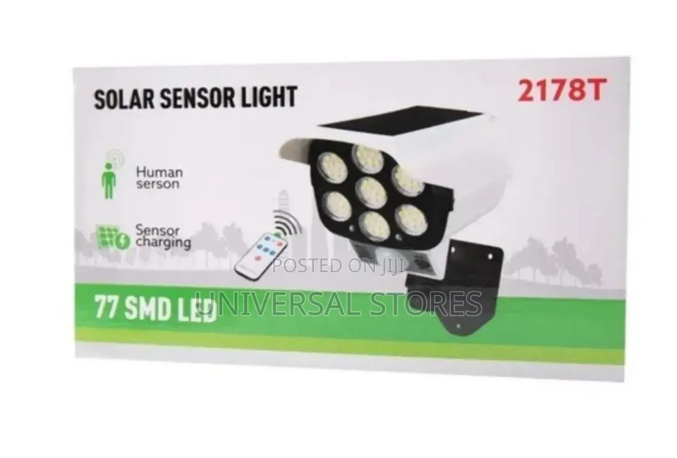 Solar Outdoor Security Movement Sensor Light With Remote