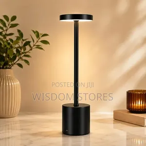 Cylindrical Cordless Rechargeable LED Table Lamp With USB Charging