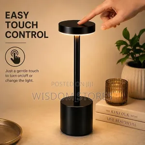 Cylindrical Cordless Rechargeable LED Table Lamp With USB Charging