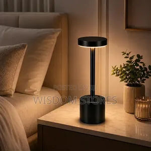 Cylindrical Cordless Rechargeable LED Table Lamp With USB Charging