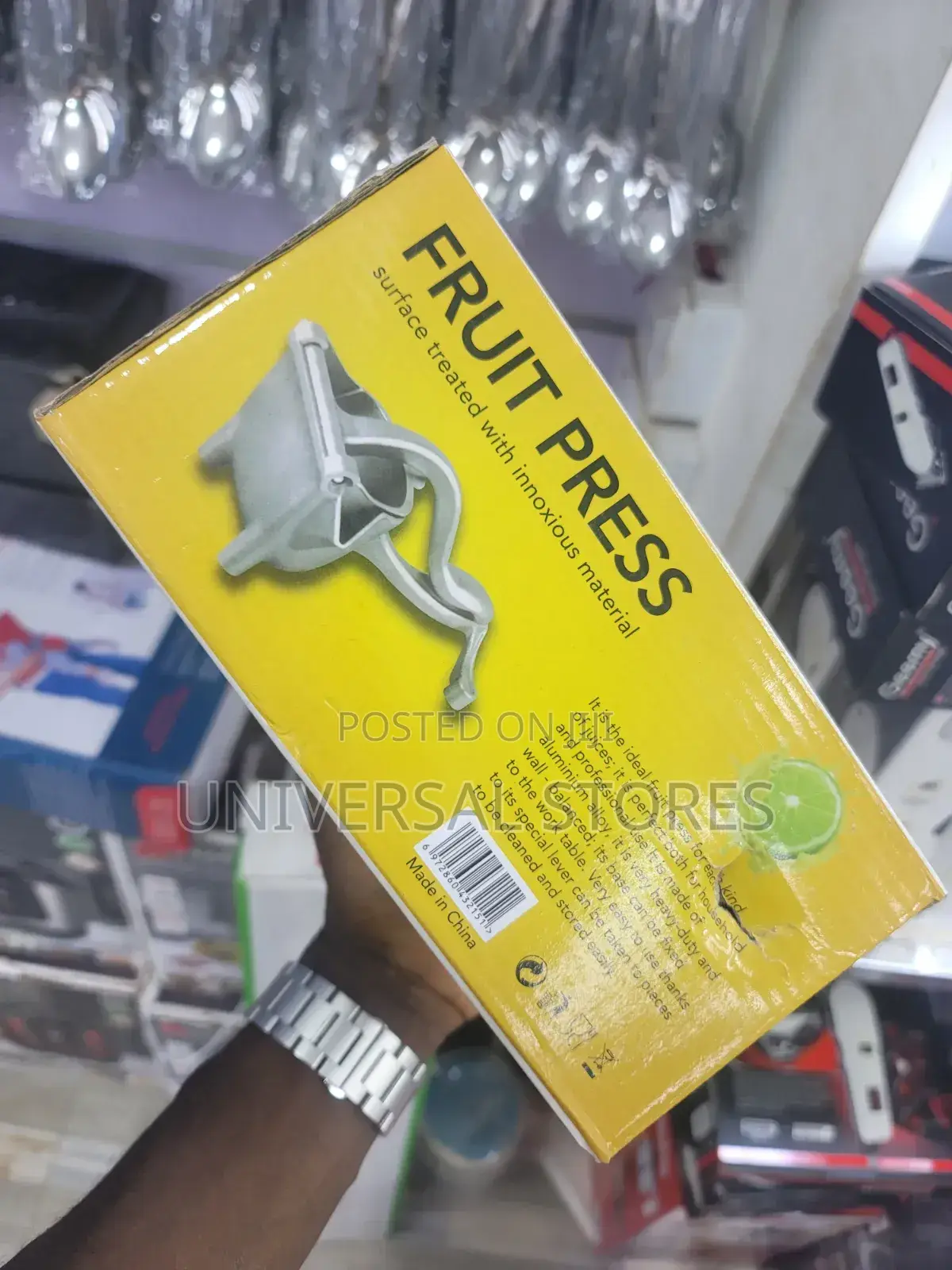 Manual Fruit Press. Silver