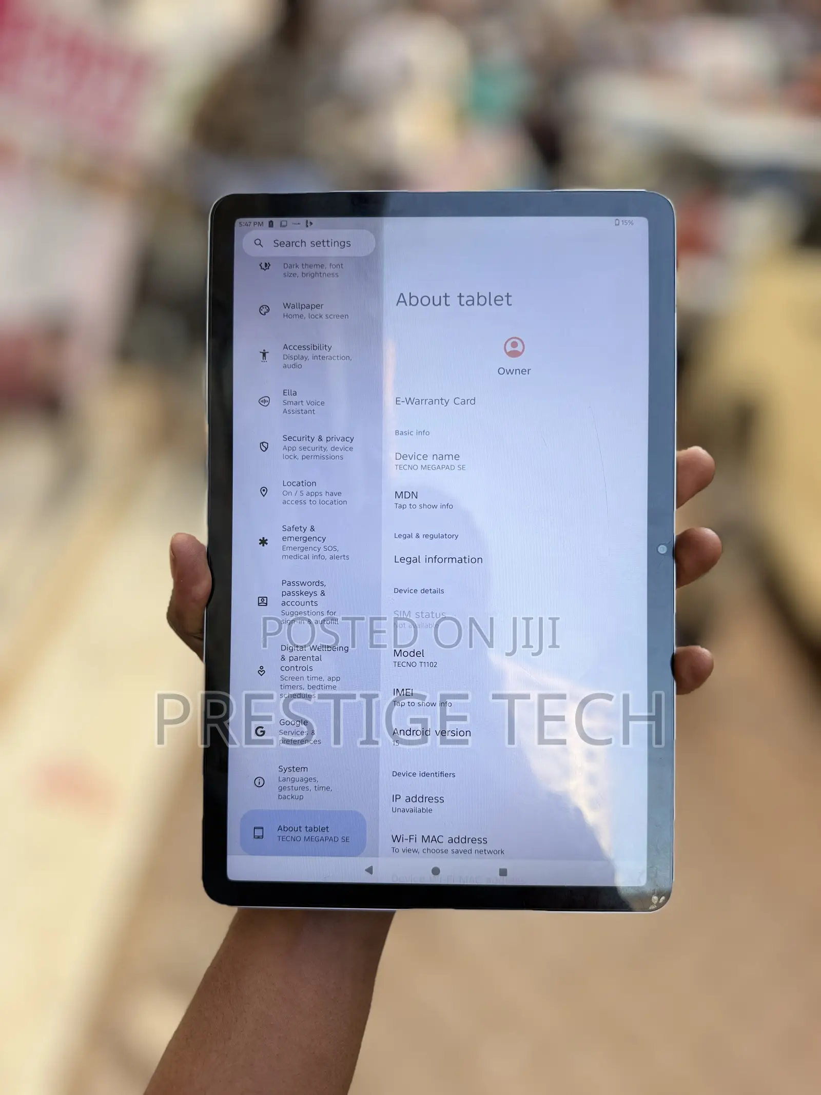 Tecno Megapad SE 128 GB Gray