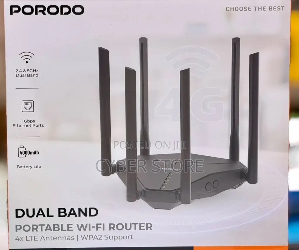 Box for the Porodo Dual Band Portable Wi-Fi Router