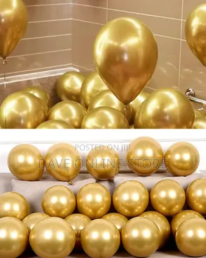 12 Inch
Round 100 Pieces Gold Balloons