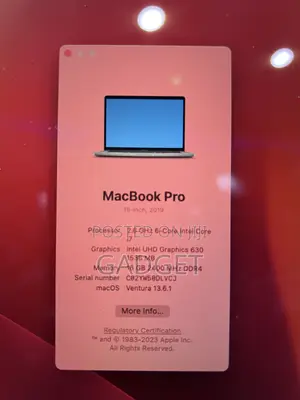 Laptop Apple MacBook Pro 2019 16GB Intel Core i7 SSD 512GB