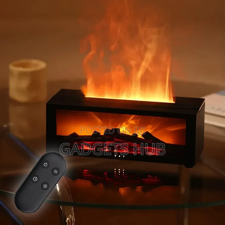 Aroma Fireplace Humidifier Oil Remote Control Desktop Silent Fireplace