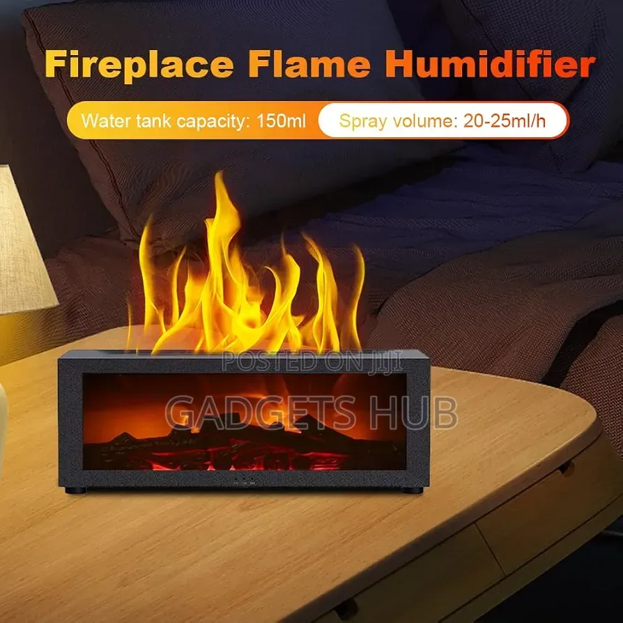Aroma Fireplace Humidifier Oil Remote Control Desktop Silent Fireplace