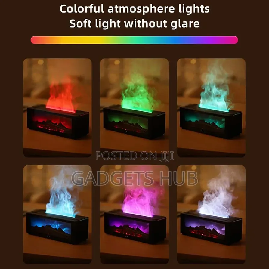 Aroma Fireplace Humidifier Oil Remote Control Desktop Silent Fireplace