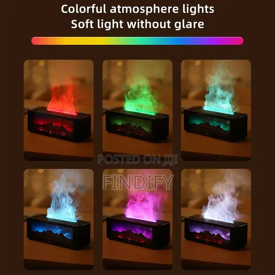 Aroma Fireplace Humidifier Oil Remote Control Desktop Silent Fireplace