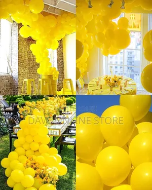 12 Inch,100 Pieces Round Yellow Balloons