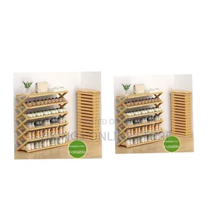 6-Tier Foldable Bamboo Shoe Rack