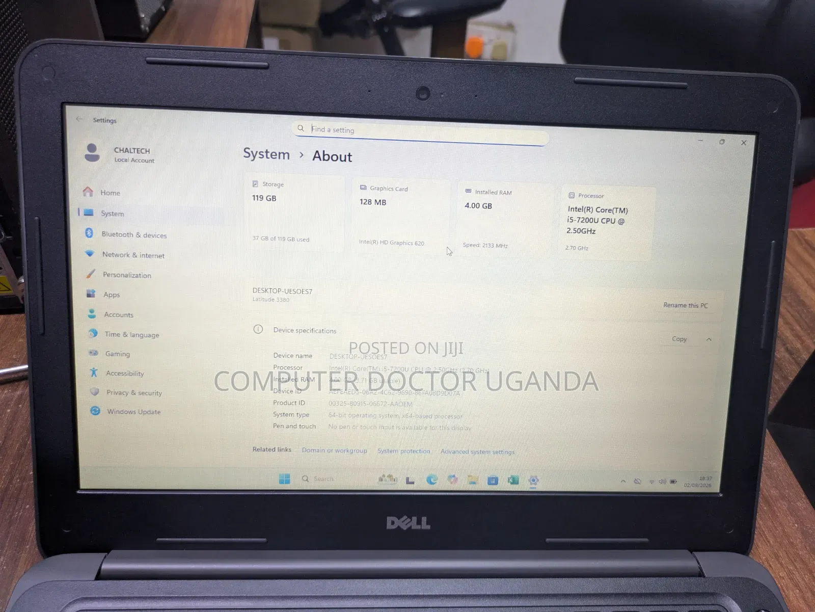 Laptop Dell Latitude 3380 8GB Intel Core i5 SSD 128GB