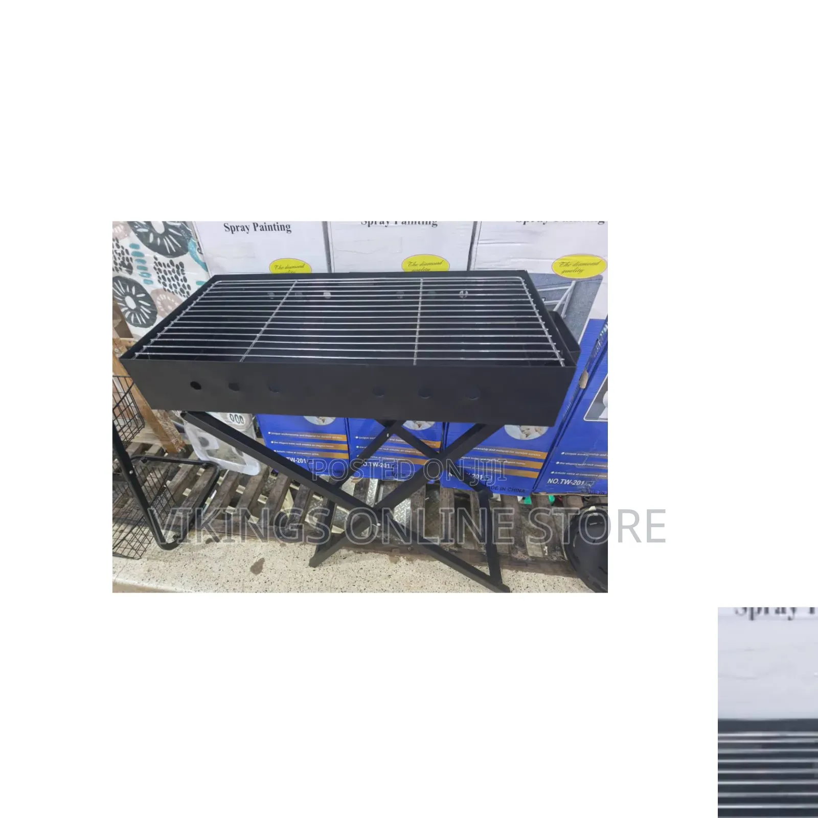 Medium Outdoor Charcoal BBQ With Grill 30*60 Cm