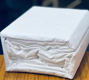 Elastic Cotton Bedsheets White Six by Six