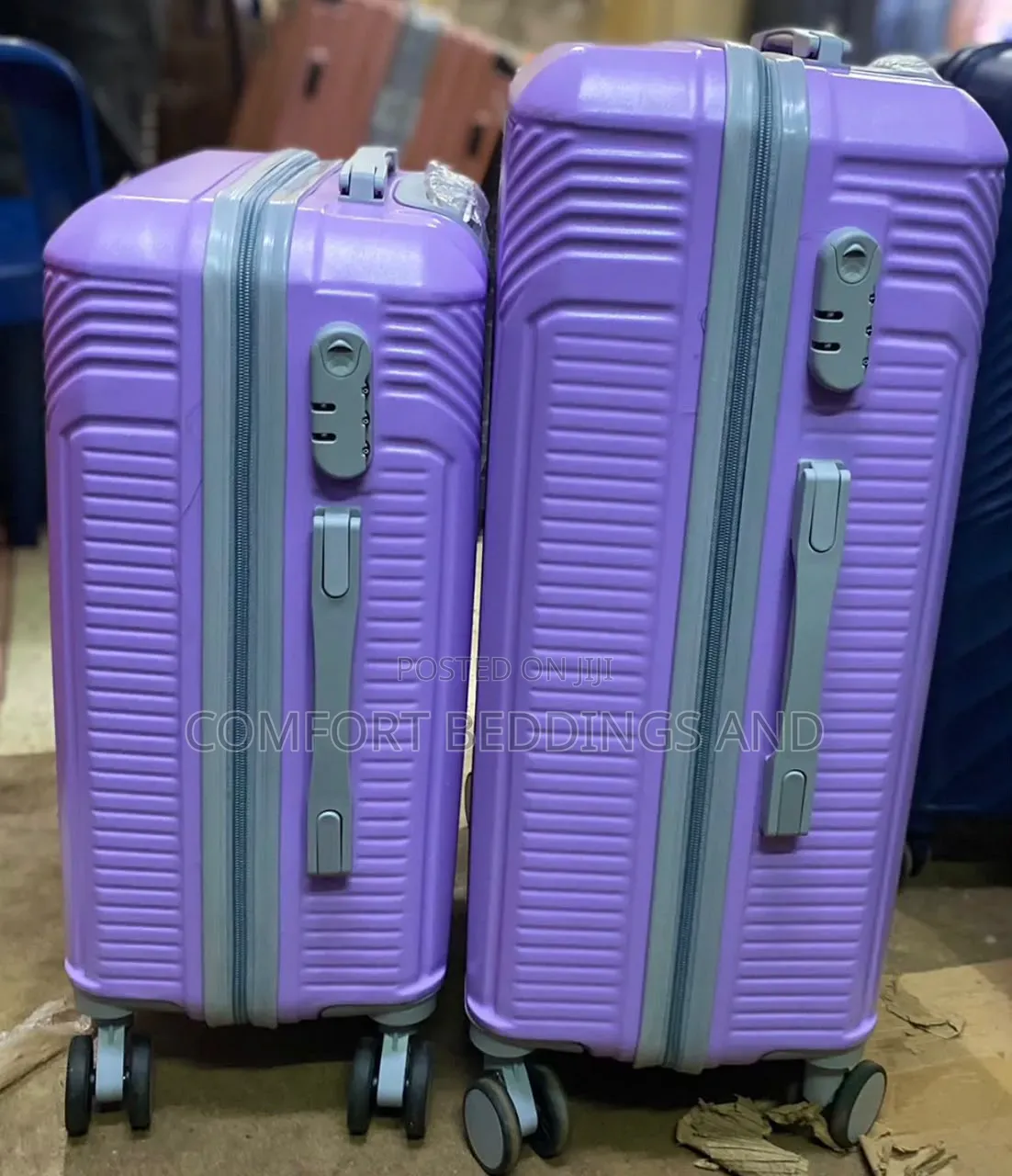 Large Plastic Suitcase Purple