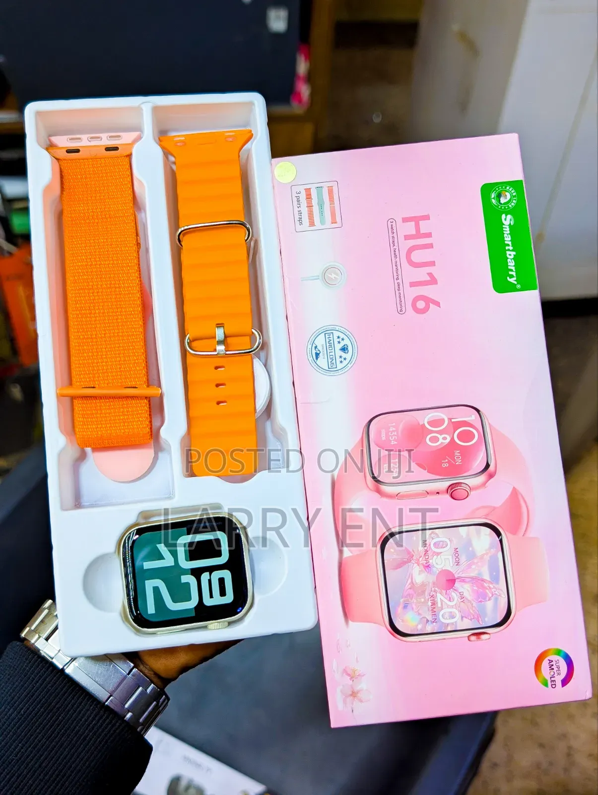 HU16 Series Smartwatch 3 Straps Smooth Edge iPhone Android