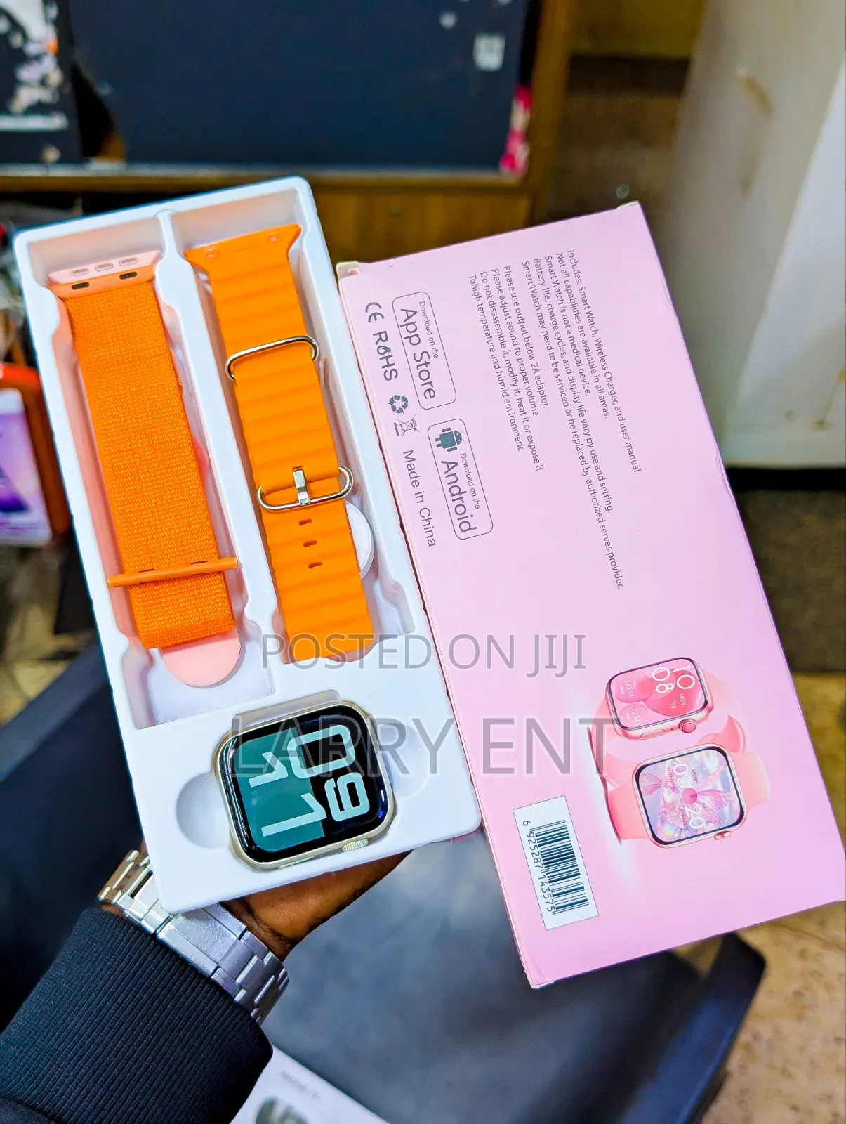 HU16 Series Smartwatch 3 Straps Smooth Edge iPhone Android