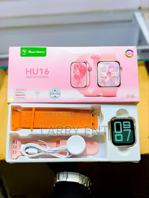 HU16 Smart Watch With 3 Straps Compatible iPhone Android