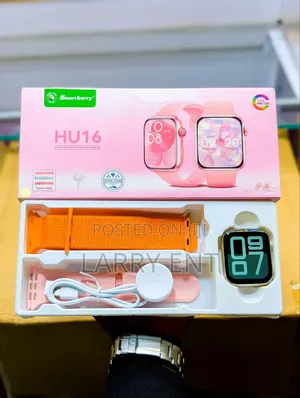HU16 Smart Watch With 3 Straps Compatible iPhone Android