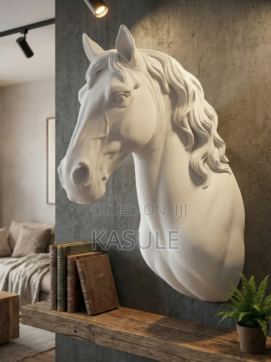 Majestic Horse Head Wall Mount Sculpture