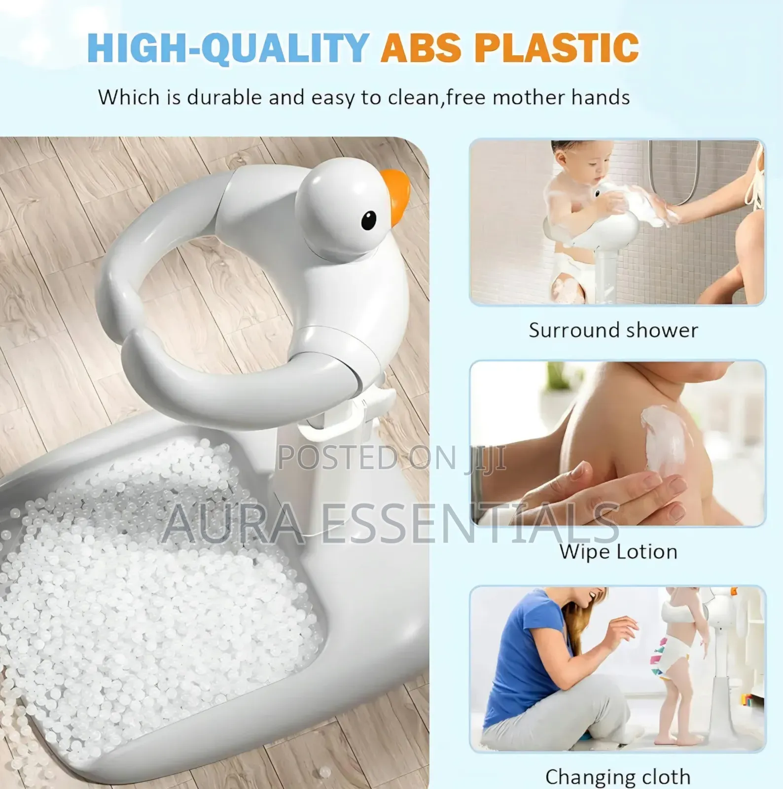 Infant Bath Support Shower Stand With Anti-Slip Base