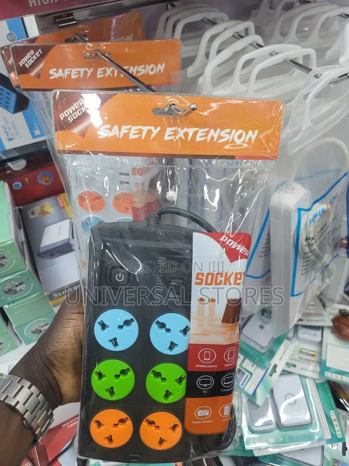 6 Way Safety Extension With USB Pots