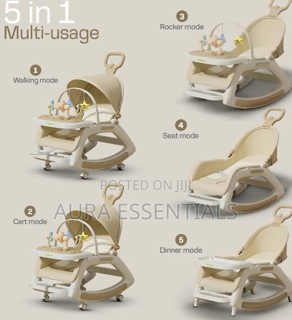 5-in-1 Multi-Functional Baby Chair and Musical Walker