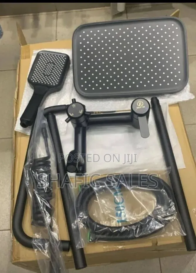 Shower Mixer (Full Sets) Black and Silver Hum Good Quality/All Types
