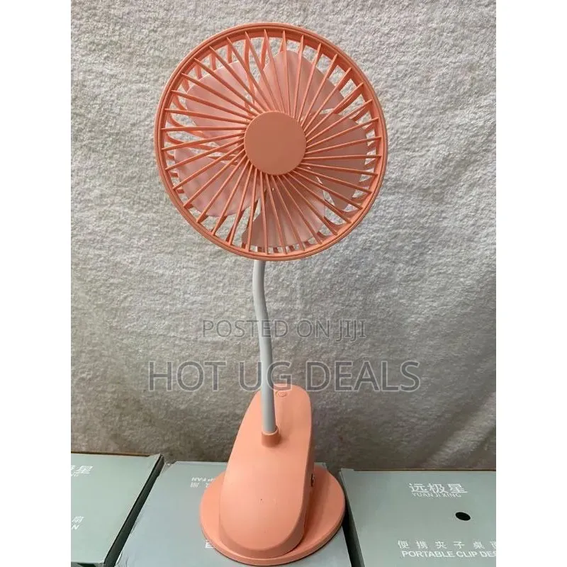 Portable Clip-on Desktop Fan – Rechargeable Personal Mini Fan