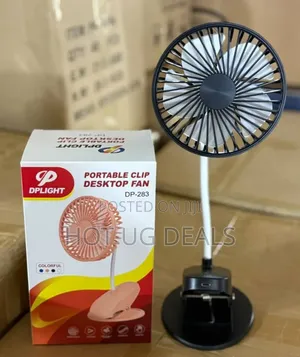 Portable Clip-on Desktop Fan – Rechargeable Personal Mini Fan