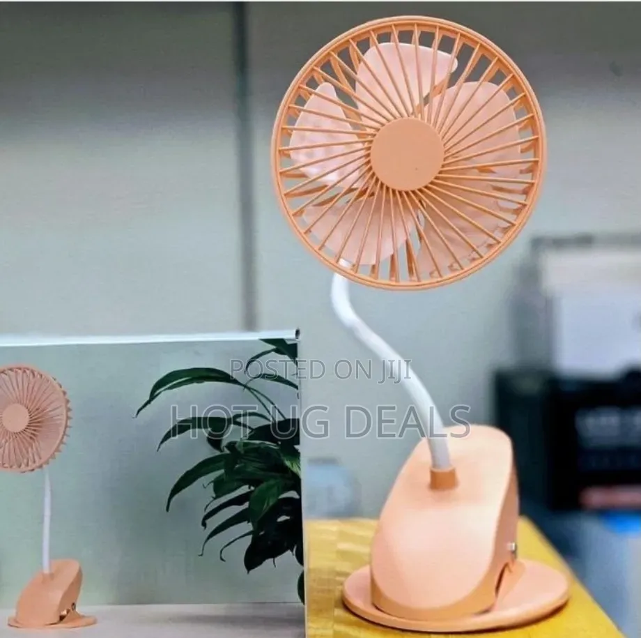 Portable Clip-on Desktop Fan – Rechargeable Personal Mini Fan
