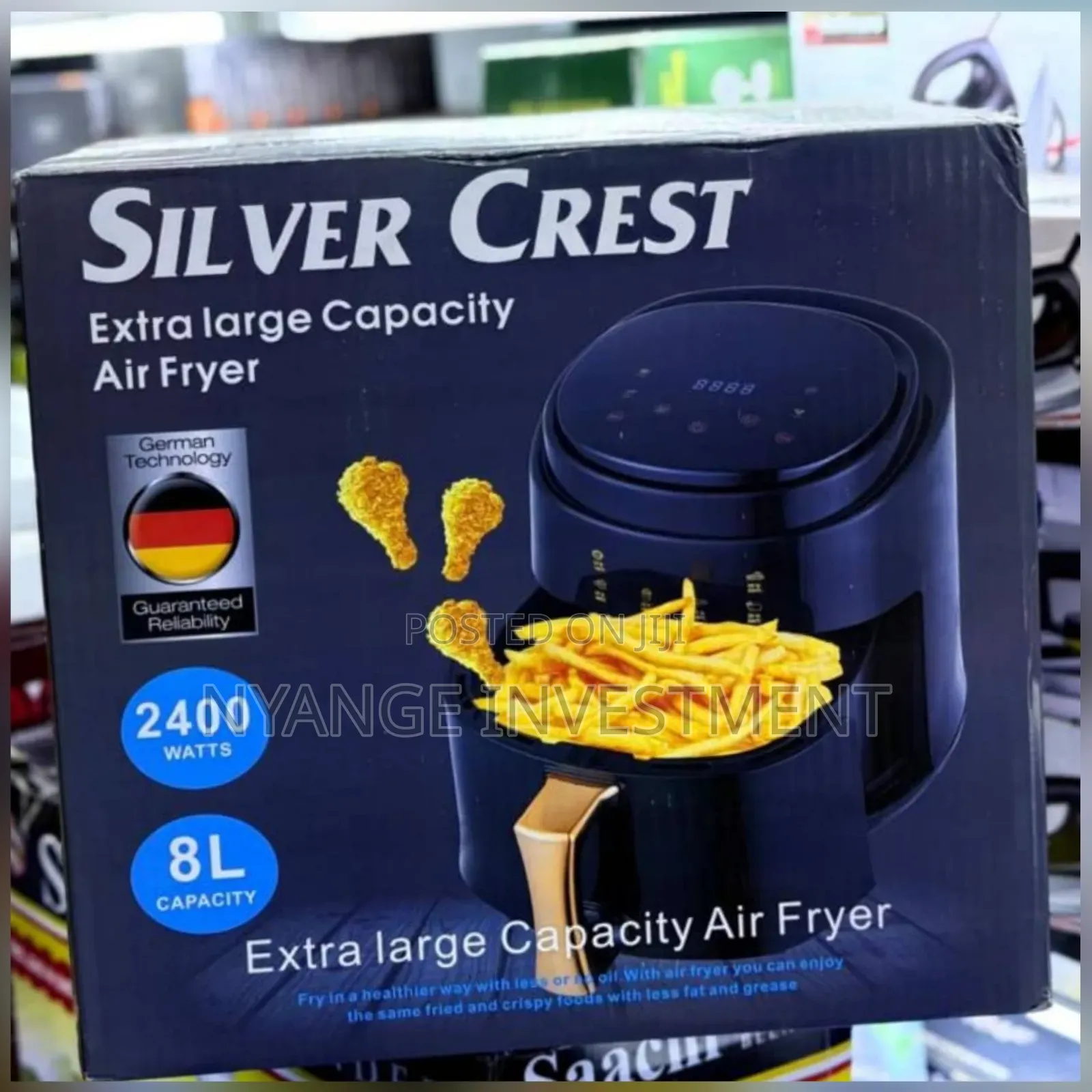 8 Litres Silvercrest Air Fryer.