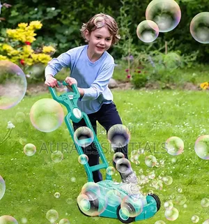Automatic Bubble Blowing Mower With Bubble Bottle