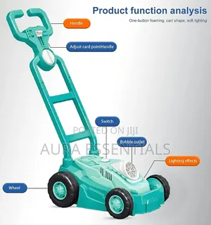 Automatic Bubble Blowing Mower With Bubble Bottle