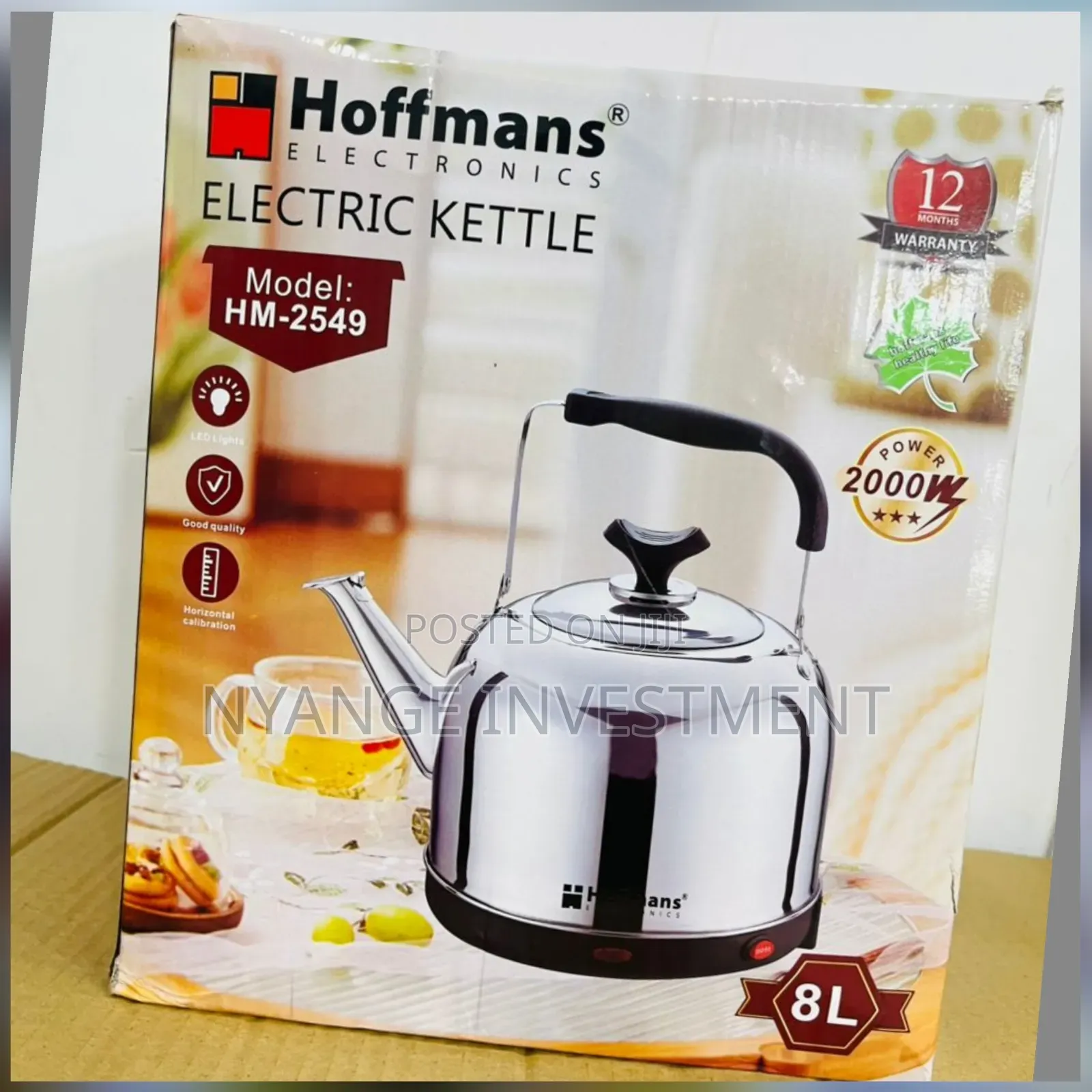 Hoffmans 8L Electric Water Kettle (Model HM-2549).