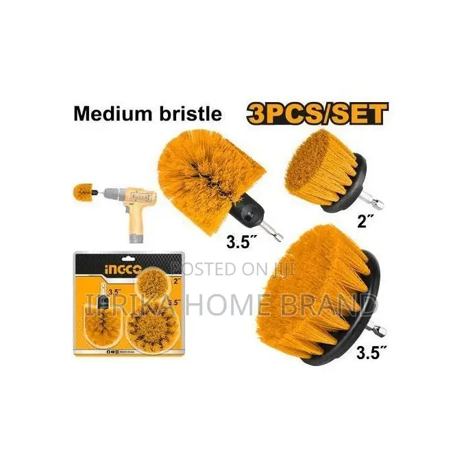 INGCO 3 Pieces Medium Bristle Brush Set