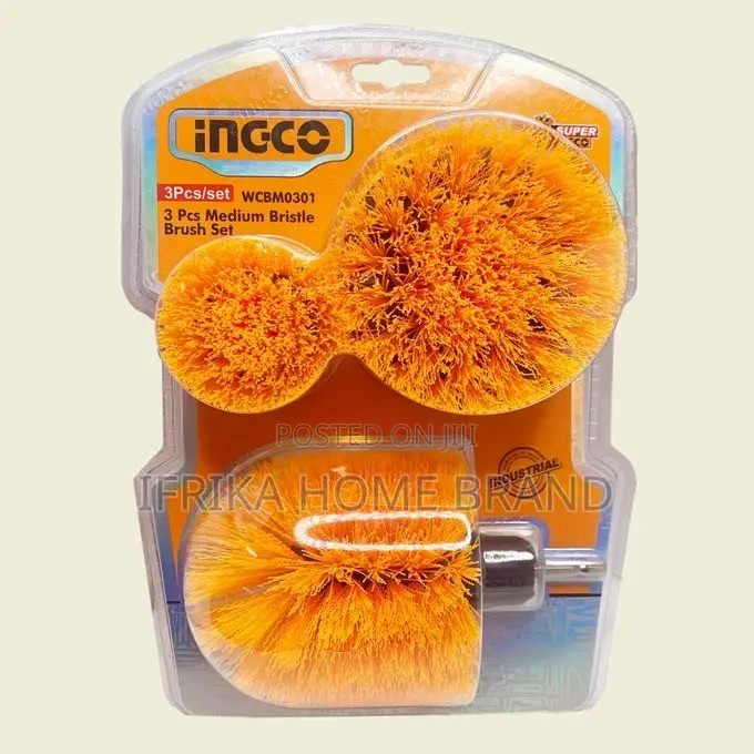 INGCO 3 Pieces Medium Bristle Brush Set