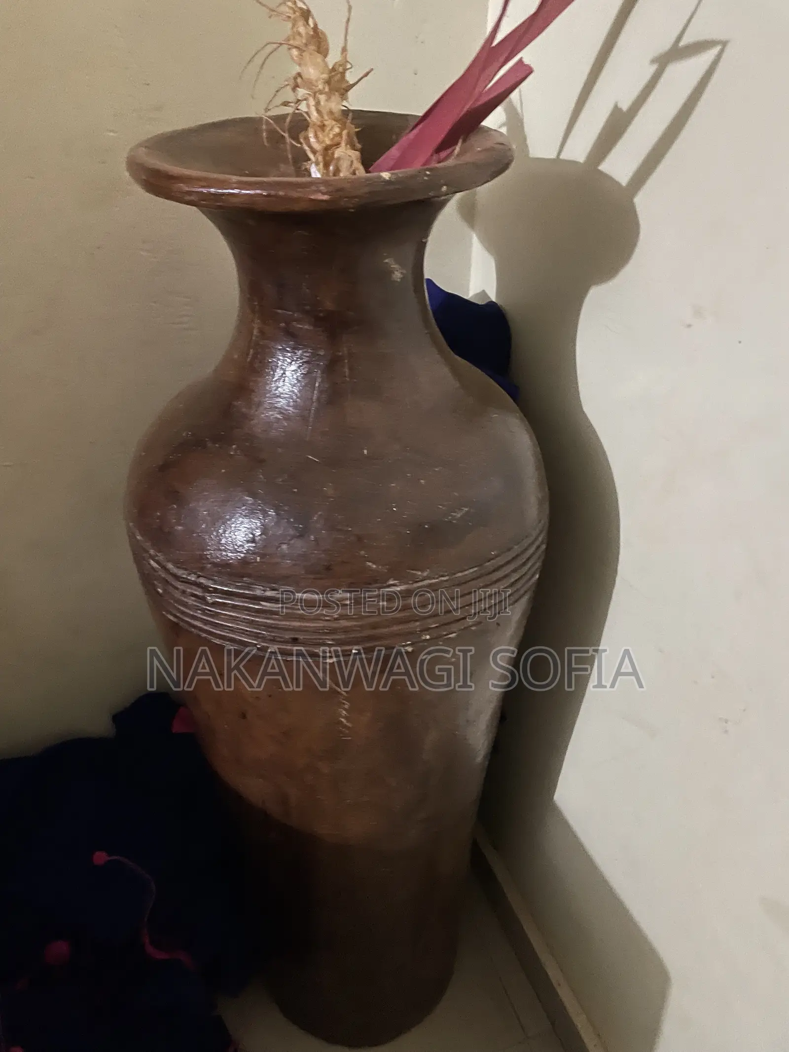 2 Big Flower Pots in Brown Color