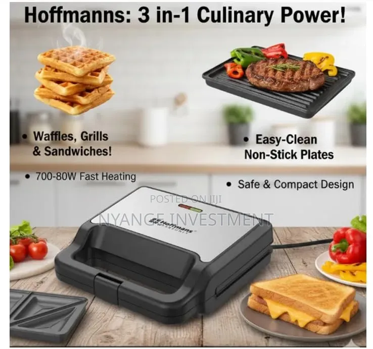 3 in 1 Sandwich Maker. Hoffman Sandwich Maker