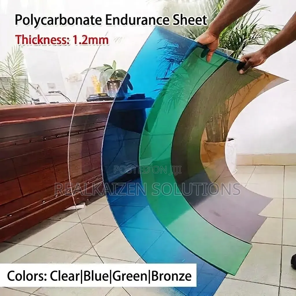 Solid Acrylic Flexible Polycarbonate Roofing Sheet Width 1.2x1meter