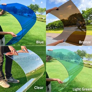 Solid Acrylic Flexible Polycarbonate Roofing Sheet Width 1.2x1meter